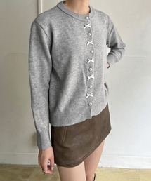 Jewelobe | パール×リボンニットカーディガン(カーディガン/ボレロ)