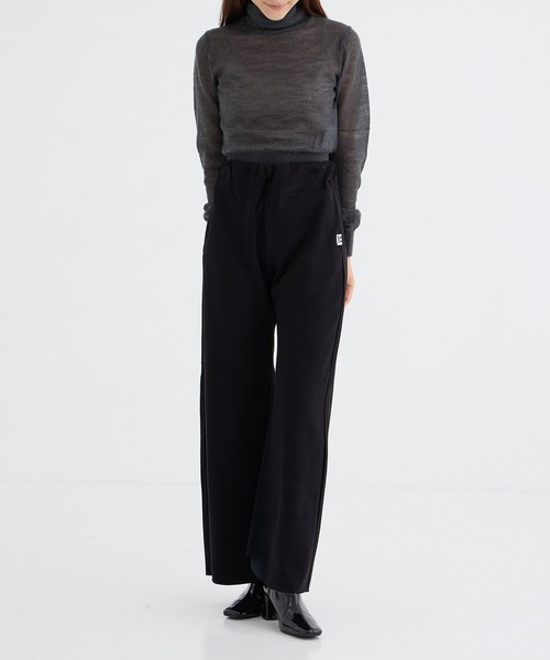 MIHARAYASUHIRO(ミハラヤスヒロ)の「【MIHARAYASUHIRO/ミハラヤスヒロ】GATHERED KNIT PANTS/ギャザーニットストレートパンツ(その他パンツ・レディース・ブラック・36)」の2枚目の写真