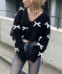 SPIRALGIRL | サテンリボン2WAYニットカーディガン(カーディガン/ボレロ)