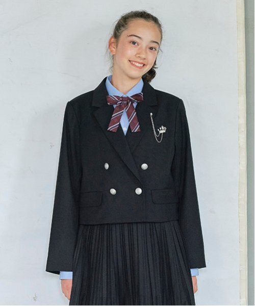 *【シワになりにくい】角襟ブラウス（シャツ/ブラウス）｜pom ponette junior（ポンポネットジュニア）