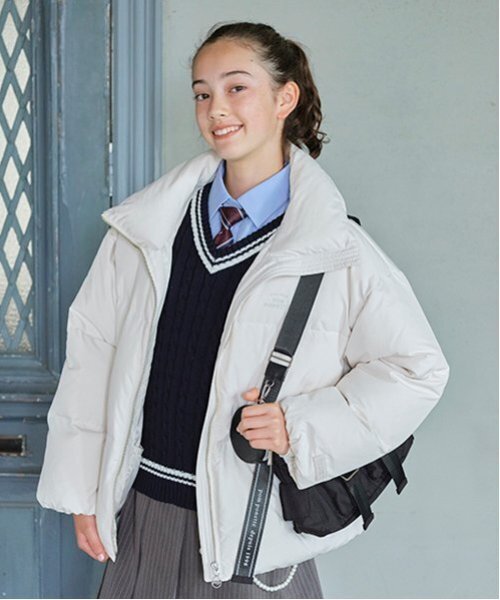 *【シワになりにくい】角襟ブラウス（シャツ/ブラウス）｜pom ponette junior（ポンポネットジュニア）