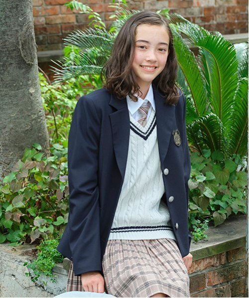 *【シワになりにくい】角襟ブラウス（シャツ/ブラウス）｜pom ponette junior（ポンポネットジュニア）