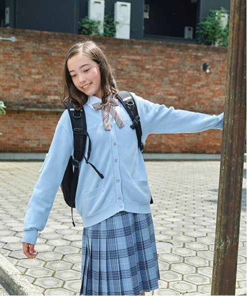 *【シワになりにくい】角襟ブラウス（シャツ/ブラウス）｜pom ponette junior（ポンポネットジュニア）