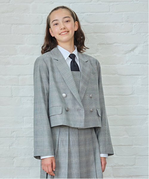 *【シワになりにくい】角襟ブラウス（シャツ/ブラウス）｜pom ponette junior（ポンポネットジュニア）