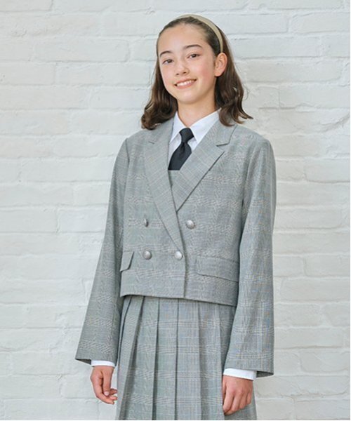 *【シワになりにくい】角襟ブラウス（シャツ/ブラウス）｜pom ponette junior（ポンポネットジュニア）