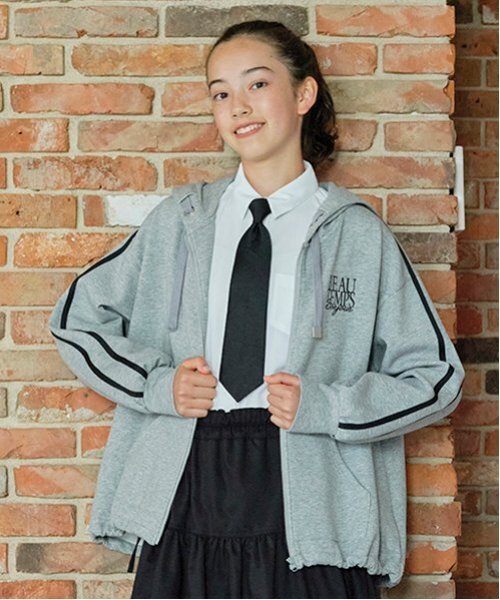 *【シワになりにくい】角襟ブラウス（シャツ/ブラウス）｜pom ponette junior（ポンポネットジュニア）