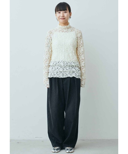 MEDE19F（メデジュウキュウ）の「ＭＥＤＥ１９Ｆ　レースハイネックトップス（その他トップス・レディース・アイボリー/ブラック・MEDIUM/LARGE/X-LARGE）」の4枚目の写真
