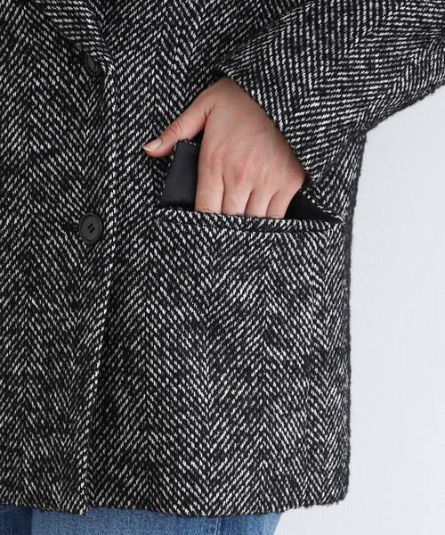 INDIVI（インディヴィ）の「【トレンド◎】リングヘリンボーン柄ダブル