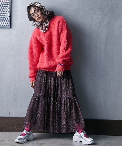 GEVS.（ジェイヴィス）の「シャギークルーネックニットプルオーバー ＜大きいサイズ有＞GEVS.（ニット/セーター・レディース・ピンク/ブルー/アイボリー/チャコール・LL/3L/4L/5L/M/L）」の20枚目の写真