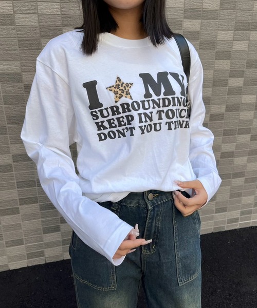 fiere(フィエール)の「ILOVEMYロンT/長袖Tシャツ(Tシャツ/カットソー・レディース・ホワイト/A/D/C/B・MEDIUM/LARGE/SMALL/X-LARGE)」の14枚目の写真