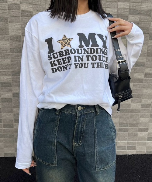 fiere(フィエール)の「ILOVEMYロンT/長袖Tシャツ(Tシャツ/カットソー・レディース・ホワイト/A/D/C/B・MEDIUM/LARGE/SMALL/X-LARGE)」の15枚目の写真