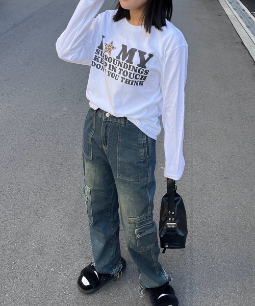 fiere(フィエール)の「ILOVEMYロンT/長袖Tシャツ(Tシャツ/カットソー・レディース・ホワイト/A/D/C/B・MEDIUM/LARGE/SMALL/X-LARGE)」の16枚目の写真