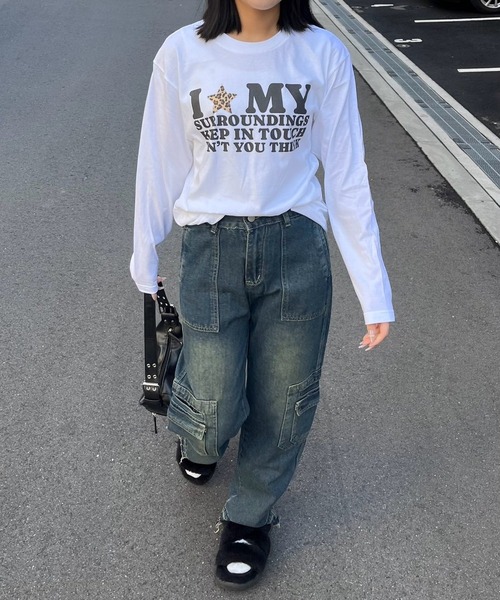 fiere(フィエール)の「ILOVEMYロンT/長袖Tシャツ(Tシャツ/カットソー・レディース・ホワイト/A/D/C/B・MEDIUM/LARGE/SMALL/X-LARGE)」の18枚目の写真
