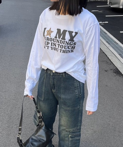 fiere(フィエール)の「ILOVEMYロンT/長袖Tシャツ(Tシャツ/カットソー・レディース・ホワイト/A/D/C/B・MEDIUM/LARGE/SMALL/X-LARGE)」の19枚目の写真