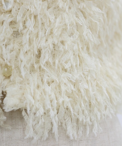 BLUEEAST(ブルーイースト)の「《お気に入り1.2万人突破!/4色展開》フェザーフリンジベスト(ベスト・レディース・アイボリー/ブラック/グレー/ピンク・MEDIUM)」の11枚目の写真