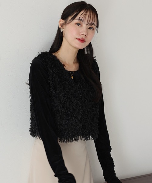 フリンジベスト LEPSIM ベスト ジレ 12ゲージフリンジベスト 579229 レディース