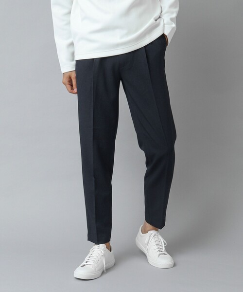 NOLLEY’S（ノーリーズ）の「【ACTIVE SECT】《限定展開 / イージーケア》LANATEC ワンタックイージーパンツ 24AW（その他パンツ・メンズ・グレー系その他/ネイビー・XL/L/M/S）」の4枚目の写真