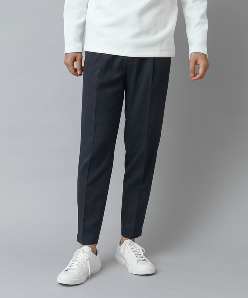 NOLLEY’S（ノーリーズ）の「【ACTIVE SECT】《限定展開 / イージーケア》LANATEC ワンタックイージーパンツ 24AW（その他パンツ・メンズ・グレー系その他/ネイビー・XL/L/M/S）」の5枚目の写真