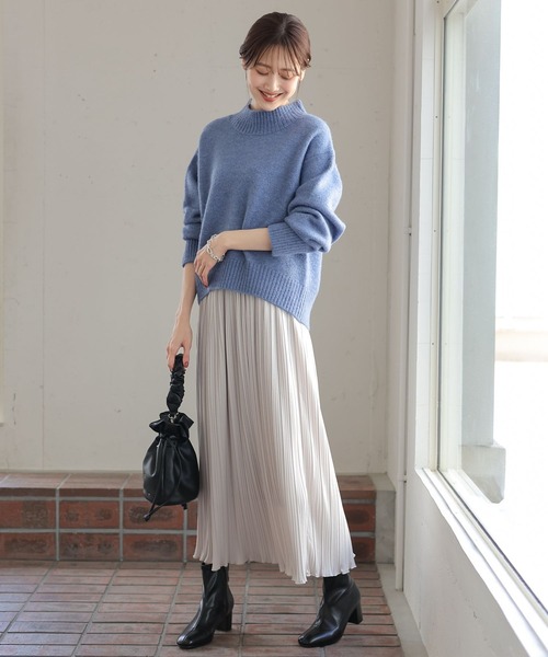 GLOBAL WORK（グローバルワーク）の「フワフワHugmeセットアップ/115407（ワンピース・レディース・ベージュ系1/ブルー系4/ブラック系9/ライトグリーン系3・MEDIUM/LARGE）」の5枚目の写真