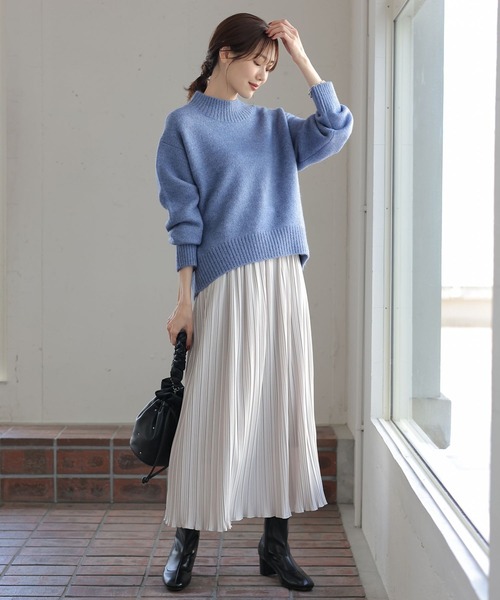 GLOBAL WORK（グローバルワーク）の「フワフワHugmeセットアップ/115407（ワンピース・レディース・ベージュ系1/ブルー系4/ブラック系9/ライトグリーン系3・MEDIUM/LARGE）」の8枚目の写真