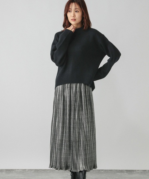 GLOBAL WORK（グローバルワーク）の「フワフワHugmeセットアップ/115407（ワンピース・レディース・ベージュ系1/ブルー系4/ブラック系9/ライトグリーン系3・MEDIUM/LARGE）」の14枚目の写真