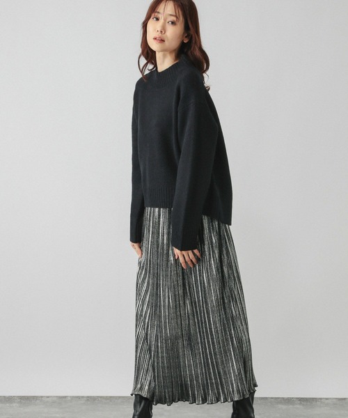 GLOBAL WORK（グローバルワーク）の「フワフワHugmeセットアップ/115407（ワンピース・レディース・ベージュ系1/ブルー系4/ブラック系9/ライトグリーン系3・MEDIUM/LARGE）」の15枚目の写真