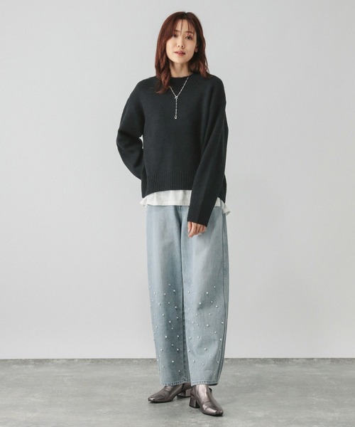 GLOBAL WORK（グローバルワーク）の「フワフワHugmeセットアップ/115407（ワンピース・レディース・ベージュ系1/ブルー系4/ブラック系9/ライトグリーン系3・MEDIUM/LARGE）」の16枚目の写真