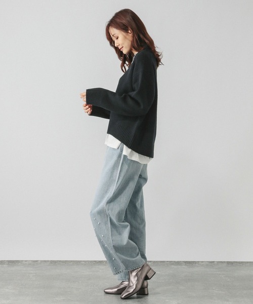 GLOBAL WORK（グローバルワーク）の「フワフワHugmeセットアップ/115407（ワンピース・レディース・ベージュ系1/ブルー系4/ブラック系9/ライトグリーン系3・MEDIUM/LARGE）」の17枚目の写真