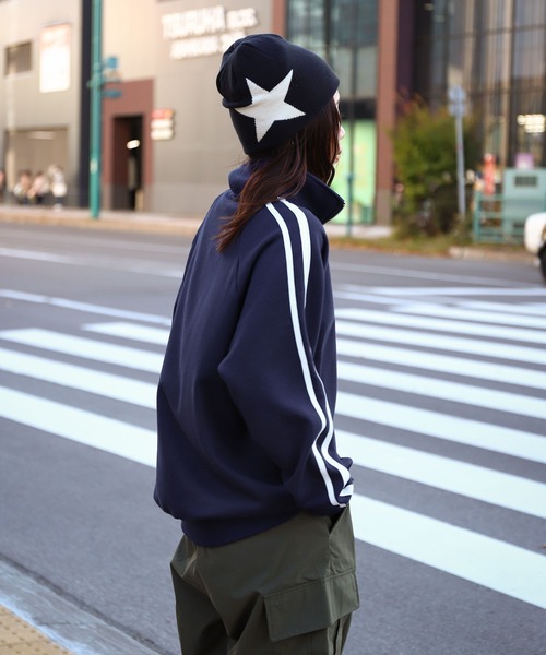 U.S. POLO ASSN.（ユーエスポロアッスン）の「【U.S. POLO ASSN.】 ライン ハーフジップ 長袖 裏毛 スウェット トレーナー（スウェット・メンズ・ブラック/オートミール/ホワイト×ネイビー/ネイビー・MEDIUM/LARGE/X-LARGE）」の22枚目の写真