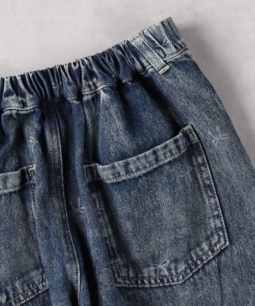 Right-on（ライトオン）の「【VIVIAN BLUE】リボン抜染デニムワイドパンツ（デニムパンツ・キッズ・ライトインディゴブルー/ダークインディゴブルー・130/140/150/160）」の8枚目の写真
