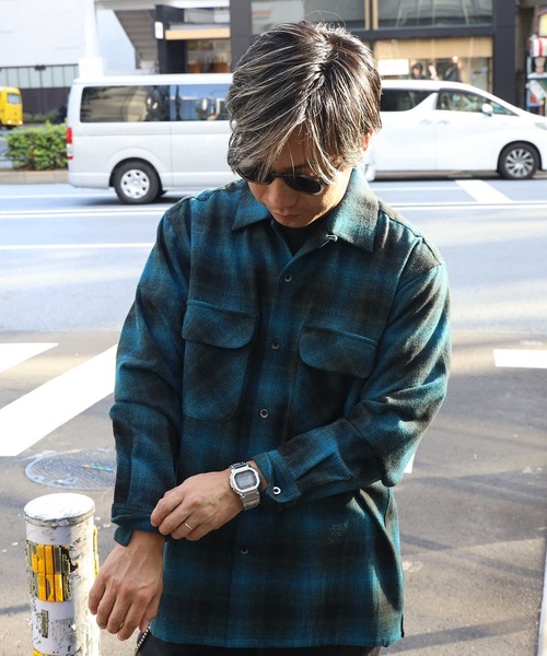 BACK NUMBER（バックナンバー）の「【BACK NUMBER】ウールミックスオープンカラーシャツ（シャツ/ブラウス・メンズ・ベージュ/ブルー/ブラック・M/XL/S/L/XXL）」の16枚目の写真