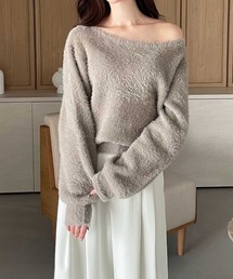 YOUING.（ユイン）の「オフショルフェザーヤーンニット（ニット/セーター）」