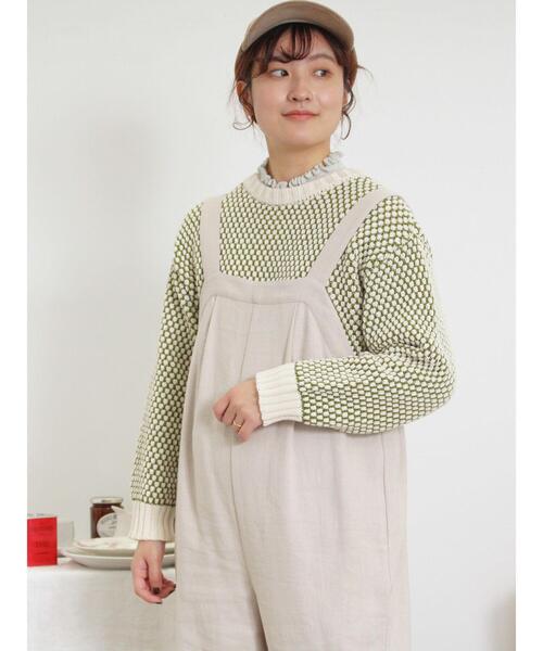 Samansa Mos2（サマンサ モスモス）の「【マシンウォッシャブル】ニットリブフリルタートルネック（ニット/セーター・レディース・グレー/モカ/キナリ/オフホワイト・F）」の18枚目の写真