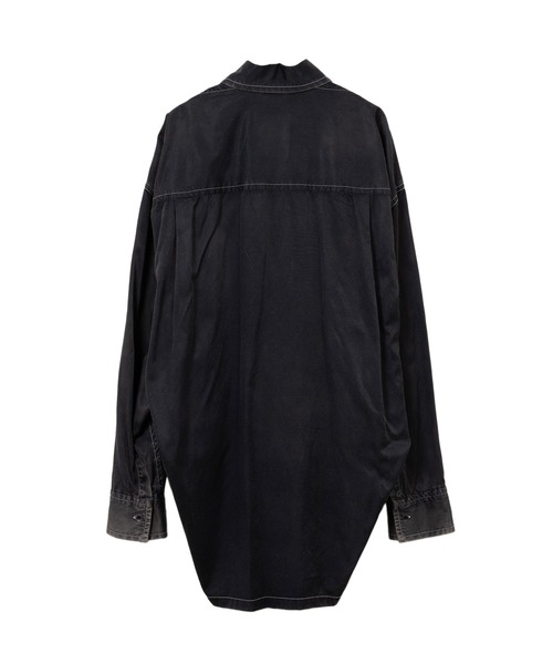 Maison MIHARA YASUHIRO（メゾンミハラヤスヒロ）の「Vintage Like Satin Shirt（シャツ/ブラウス・レディース・ブルー/カーキ/ブラック・38/36）」の22枚目の写真