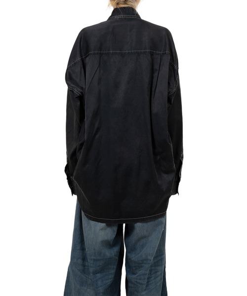 Maison MIHARA YASUHIRO（メゾンミハラヤスヒロ）の「Vintage Like Satin Shirt（シャツ/ブラウス・レディース・ブルー/カーキ/ブラック・38/36）」の5枚目の写真