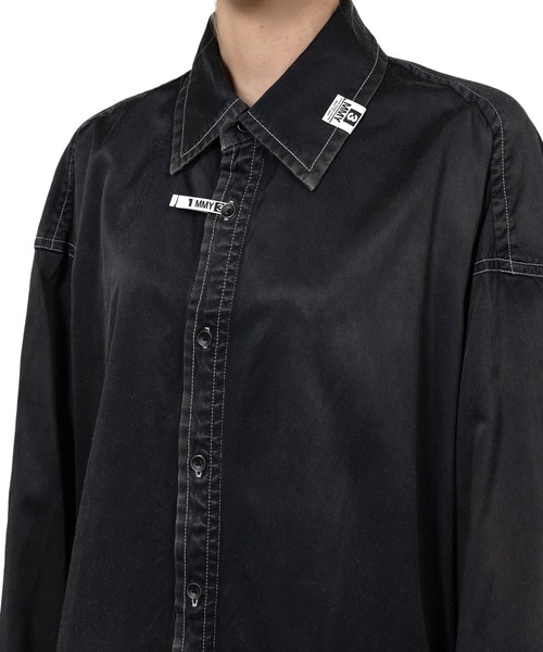 Maison MIHARA YASUHIRO（メゾンミハラヤスヒロ）の「Vintage Like Satin Shirt（シャツ/ブラウス・レディース・ブルー/カーキ/ブラック・38/36）」の7枚目の写真