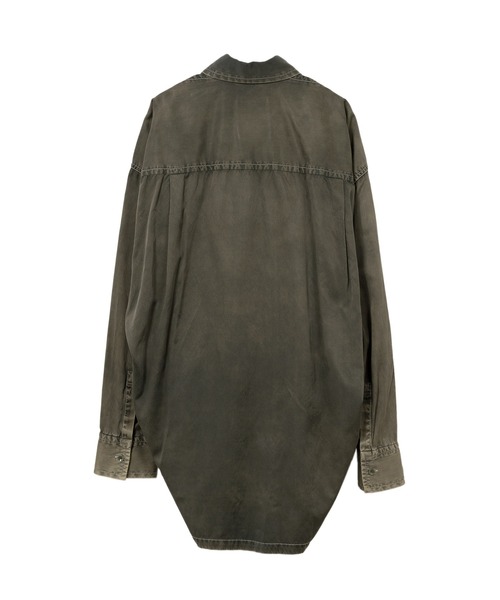 Maison MIHARA YASUHIRO（メゾンミハラヤスヒロ）の「Vintage Like Satin Shirt（シャツ/ブラウス・レディース・ブルー/カーキ/ブラック・38/36）」の9枚目の写真