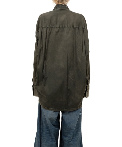 Maison MIHARA YASUHIRO（メゾンミハラヤスヒロ）の「Vintage Like Satin Shirt（シャツ/ブラウス・レディース・ブルー/カーキ/ブラック・38/36）」の12枚目の写真