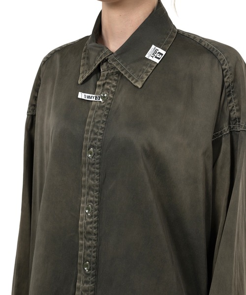 Maison MIHARA YASUHIRO（メゾンミハラヤスヒロ）の「Vintage Like Satin Shirt（シャツ/ブラウス・レディース・ブルー/カーキ/ブラック・38/36）」の14枚目の写真