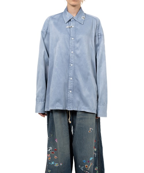 Maison MIHARA YASUHIRO（メゾンミハラヤスヒロ）の「Vintage Like Satin Shirt（シャツ/ブラウス・レディース・ブルー/カーキ/ブラック・38/36）」の17枚目の写真