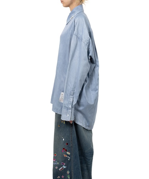 Maison MIHARA YASUHIRO（メゾンミハラヤスヒロ）の「Vintage Like Satin Shirt（シャツ/ブラウス・レディース・ブルー/カーキ/ブラック・38/36）」の18枚目の写真
