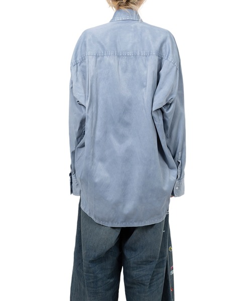 Maison MIHARA YASUHIRO（メゾンミハラヤスヒロ）の「Vintage Like Satin Shirt（シャツ/ブラウス・レディース・ブルー/カーキ/ブラック・38/36）」の19枚目の写真