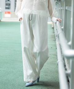 TOMOCO UNABARA × ETRE TOKYO】ウエストコードシャンタンカーブパンツ