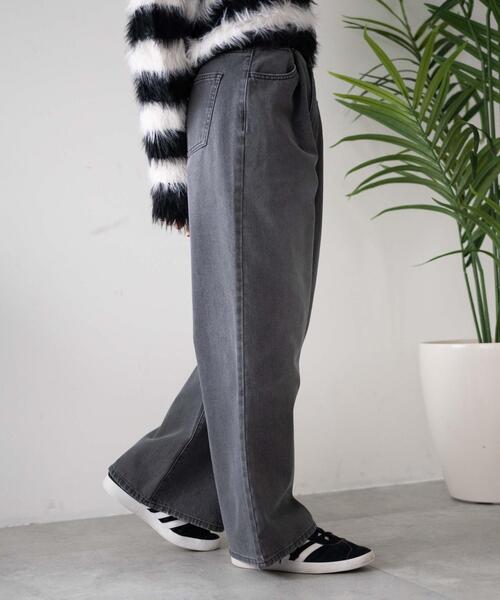 WEGO（ウィゴー）の「WEGO/ウエストフックデニムワイドパンツ（デニムパンツ・レディース・ライトインディゴブルー/スミクロ・SMALL/MEDIUM）」の20枚目の写真