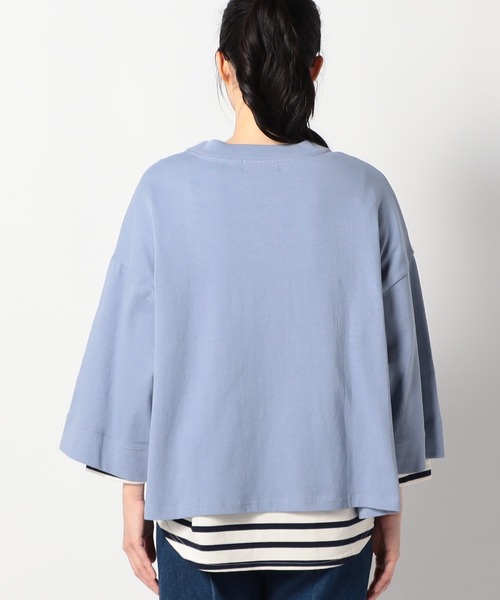 Grand PARK（グランドパーク）の「【BEVERLY HILLS POLO CLUB 】グランドパーク別注　ワイドスリーブＴシャツ（Tシャツ/カットソー・レディース・サックスブルー/ナチュラル/ホワイト/ホワイト系/グレー/スミクロ・FREE）」の10枚目の写真