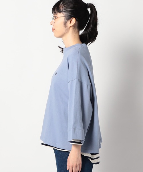 Grand PARK（グランドパーク）の「【BEVERLY HILLS POLO CLUB 】グランドパーク別注　ワイドスリーブＴシャツ（Tシャツ/カットソー・レディース・サックスブルー/ナチュラル/ホワイト/ホワイト系/グレー/スミクロ・FREE）」の11枚目の写真