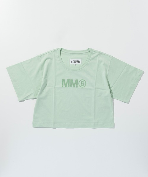 MM6 Maison Margiela（ｴﾑｴﾑｼｯｸｽ ﾒｿﾞﾝ ﾏﾙｼﾞｪﾗ）の「MM6 Maison Margiela(エムエムシックス メゾン マルジェラ)Kids & Junior ブランドロゴ半袖Tシャツカットソー（Tシャツ/カットソー・キッズ・ライトグリーン/ライトグレー/ホワイト/ピンク/ブラック・14Y/16Y/12Y/10Y）」の4枚目の写真