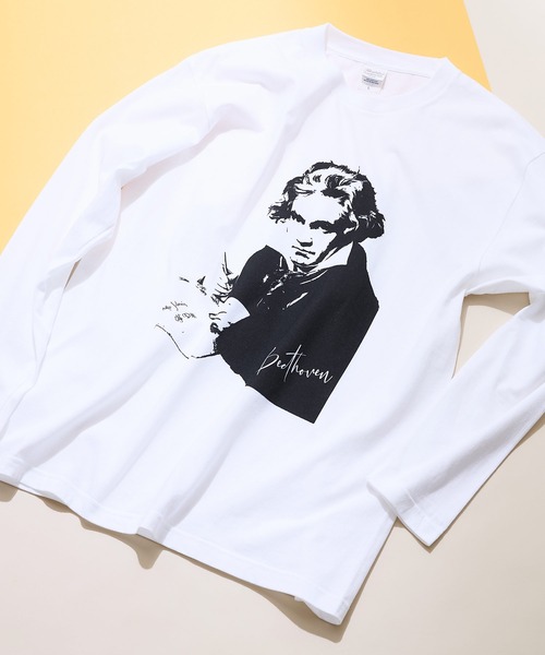 CORISCO(コリスコ)の「Ludwig van Beethoven Long Tee(Tシャツ/カットソー・メンズ・ホワイト系その他2/ブラック系その他2・MEDIUM/LARGE/X-LARGE)」の1枚目の写真