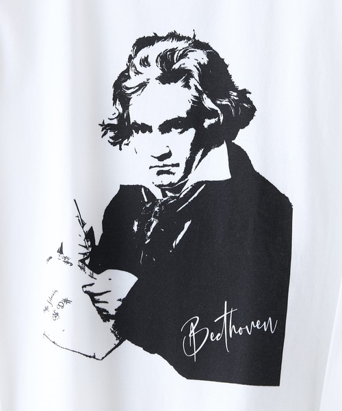 CORISCO(コリスコ)の「Ludwig van Beethoven Long Tee(Tシャツ/カットソー・メンズ・ホワイト系その他2/ブラック系その他2・MEDIUM/LARGE/X-LARGE)」の6枚目の写真