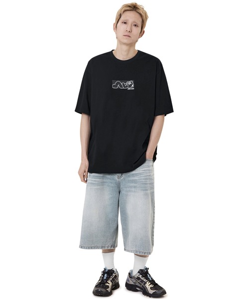 OY(オーワイ)の「『OY/オーワイ』 WIDE BERMUDA DENIM SHORTS/ワイドバミューダデニムショーツ(デニムパンツ・レディース・ブラック/ライトブルー/ブルー・S/M/L)」の11枚目の写真